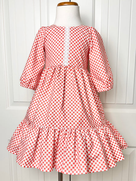 Pumpkin Spice Gingham Dress