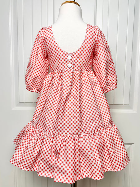 Pumpkin Spice Gingham Dress