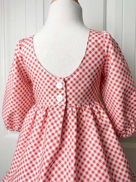 Pumpkin Spice Gingham Dress