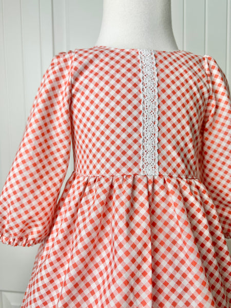 Pumpkin Spice Gingham Dress