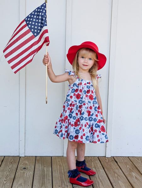 Red, White, and Cute Tiered Dress