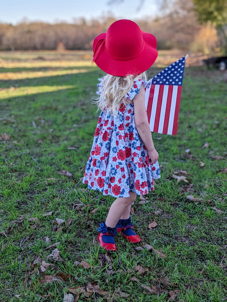 Red, White, and Cute Tiered Dress