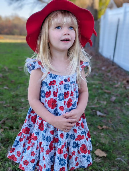 Red, White, and Cute Tiered Dress